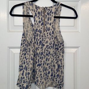 Tank top - blue leopard